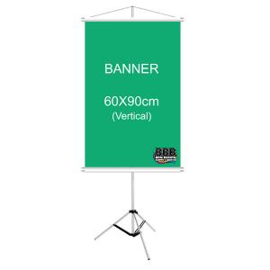 Banner lona 60x90 280g ou 440g 60x90cm 4x0  Bastão nas extremidades e cordinha para pendurar. 