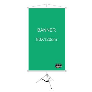 Banner lona 80x120 280g ou 440g 80x120cm 4x0  Bastão nas extremidades e cordinha para pendurar. 